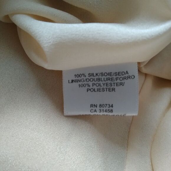 BCBGMAXAZRIA Yellow & White Tie Front Strapless Bubble Mini Dress Women's Size 2 - Picture 4 of 14